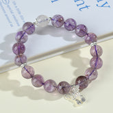 Natural Large Particle Light Amethyst Blue Moonlight Butterfly Bracelet - Purification & Energy